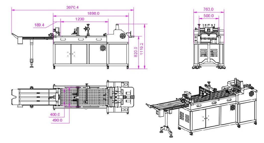 High-Speed Intelligent Coding Inkjet Printing Machine with Feeding Paging Machine