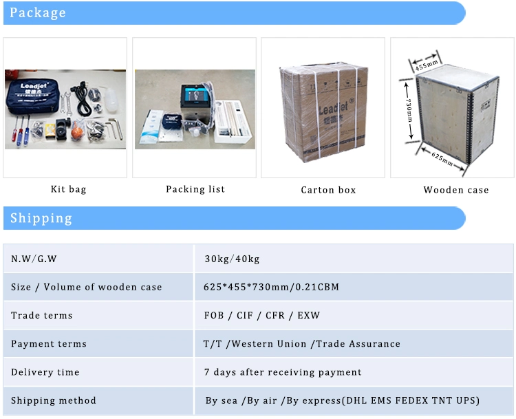 Leadjet Round Nozzle Online Date Number Inkjet Printing Machine Printer